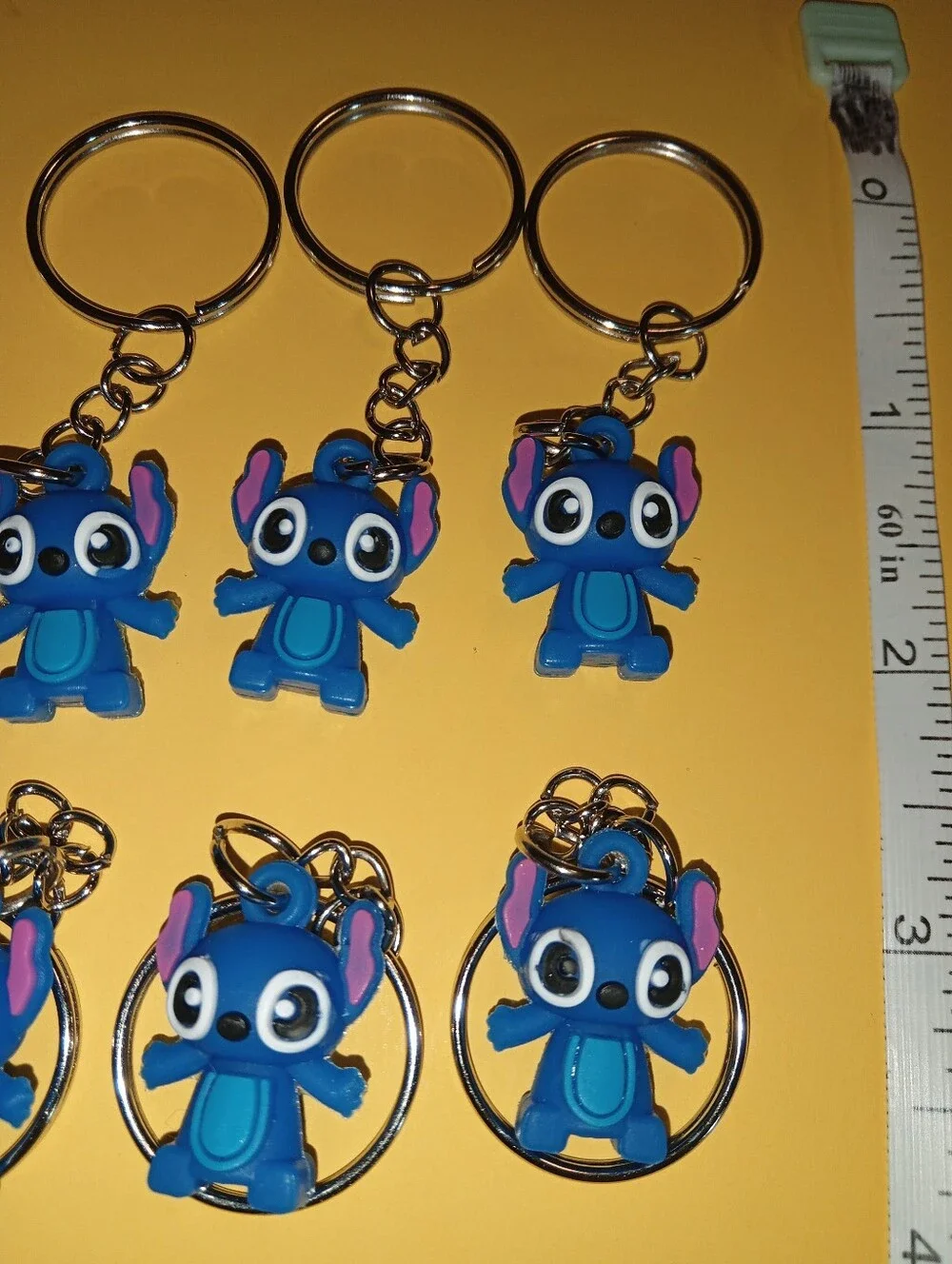 Disney Stitch Silicone Keychain - Pack of 10